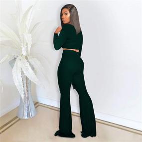 img 3 attached to 👗 Stylish Women's Two Piece Outfits for Jumpsuits, Rompers, and Overalls - Casual and Trendy Women's Clothing