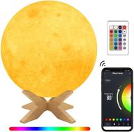 🌕 smart wi-fi moon lamp, 5.9 inch lurious moon light with 16 million colors, app control, compatible with alexa and google home, 3d galaxy night light ideal for kids, lovers, and birthday gifts (2.4g wifi only) логотип