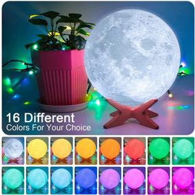 img 3 attached to 🌕 Smart Wi-Fi Moon Lamp, 5.9 inch Lurious Moon Light with 16 Million Colors, App Control, Compatible with Alexa and Google Home, 3D Galaxy Night Light Ideal for Kids, Lovers, and Birthday Gifts (2.4G WiFi Only)