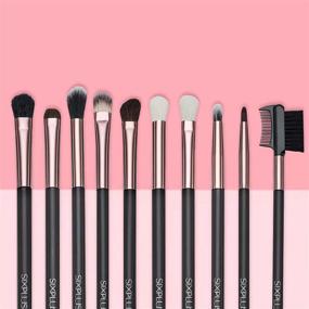 img 2 attached to 👩 SIXPLUS Makeup Brushes: 15-Piece Pro Set with Organizer - Ideal for Foundation, Powder, Concealer, Eyeshadow & Blush - Perfect Gift for Women, Girlfriend, and Mom