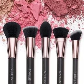 img 3 attached to 👩 SIXPLUS Makeup Brushes: 15-Piece Pro Set with Organizer - Ideal for Foundation, Powder, Concealer, Eyeshadow & Blush - Perfect Gift for Women, Girlfriend, and Mom