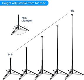 img 3 attached to 📸 Lume Cube 5ft Light Stand Tripod - Adjustable Height from 2ft to 5ft for Lights, Webcams, Cameras - 360º Rotating Mount - Lightweight Aluminum, Ideal for Content Creation & Video Production