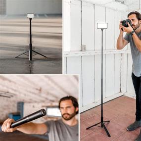 img 2 attached to 📸 Lume Cube 5ft Light Stand Tripod - Adjustable Height from 2ft to 5ft for Lights, Webcams, Cameras - 360º Rotating Mount - Lightweight Aluminum, Ideal for Content Creation & Video Production