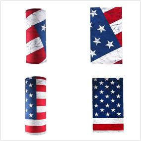 img 1 attached to UV Protection American Flag Face Mask: Versatile Neck Gaiter & Motorcycle Mask for Men and Women (5pcs)