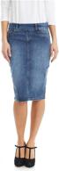 👖 esteez women's stretch denim pencil skirt - knee length jean for brooklyn logo