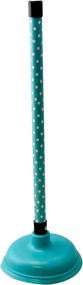 img 4 attached to 🚽 DINY Designer Print Blue Polka Dot Tall Toilet Plunger - Home & Style.