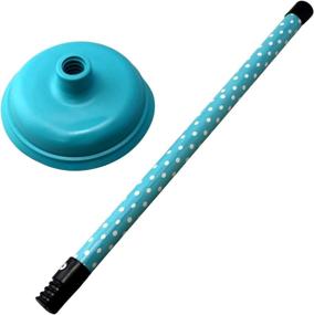 img 3 attached to 🚽 DINY Designer Print Blue Polka Dot Tall Toilet Plunger - Home & Style.