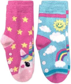 img 2 attached to 🦄 Завораживающая одежда для девочек «Enchanting Jefferies Socks Unicorn Colorful Rainbow»: Волшебный радуга в гардеробе