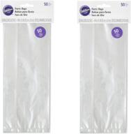 wilton clear party bags, 4x9.5-inch, pack of 100 (2 packs of 50) logo