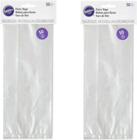 img 1 attached to Wilton Clear Party Bags, 4x9.5-Inch, Pack of 100 (2 Packs of 50)