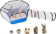 🐾 heyhome small animal playpen guinea pig cage rabbit cage: fun toy tunnel, breathable & transparent pop open exercise yard fence with top cover - ideal for cat, bunny, hamster, hedgehog & more! логотип