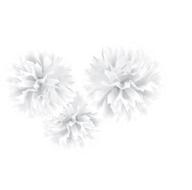 🎉 amscan pack of 3 white fluffy paper ball party decorations - hanging logo