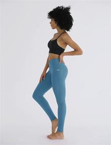 img 3 attached to Enhance Your Workout with ODODOS Women's Cross Waist Yoga Leggings featuring a Convenient Pocket