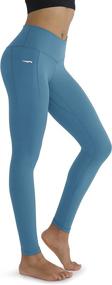 img 4 attached to Enhance Your Workout with ODODOS Women's Cross Waist Yoga Leggings featuring a Convenient Pocket