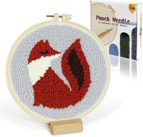 img 4 attached to RRIBOUDWAN Punch Needle Kits - Fox Yarn Punch Needle Embroidery Set for Beginners with Digital Pattern and Tools - Ideal for Adults, Kids, and Starters