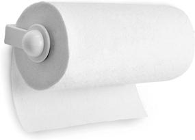 img 2 attached to 🧻 Spectrum Diversified Wall Mount Paper Towel Holder - Easy Installation, Under Cabinet Kitchen Paper Towel Dispenser - White, Convenient to Use