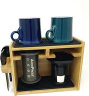🎍 bamboo organizer caddy for aeropress coffee maker - handcrafted, eco-friendly design with stirrer, filters, and spoon storage - premium craft brew companion without compromise, from npl.ninja logo