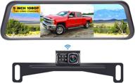 📷 dohonest s4 wireless backup camera rear view mirror: hd 1080p bluetooth monitor for truck, car, and rv - easy diy installation, no drilling required! logo