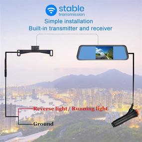 img 2 attached to 📷 Dohonest S4 Wireless Backup Camera Rear View Mirror: HD 1080P Bluetooth Monitor for Truck, Car, and RV - Easy DIY Installation, No Drilling Required!