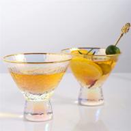 lysenn iridescent stemless martini glasses logo