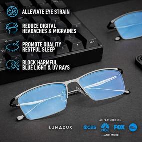 img 3 attached to 👓 The Ultimate Solution for Digital Eye Strain: Lumadux Anti Blue Light Glasses - Combat Headaches, Blurry Vision, & Enhance Computer & Reading Experience