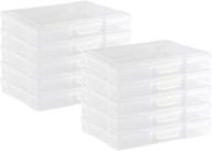 📷 clear photo storage boxes – 4x6 inch - 10 pack: transparent organizer cases for photos - keepsake picture storage containers - ideal for photo organization logo