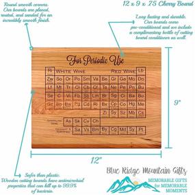 img 3 attached to Wooden Wine Cutting Board - Funny Bar Gift for Wine Lovers, Kitchen Decor for Home Wine Bar, Periodic Table Serving Tray, New Housewarming Gift, Mini Bar Accessory