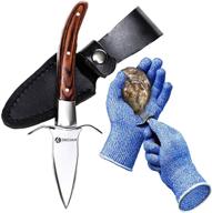 🦪 premium oyster shucking kit - hicoup slip-free opener tools with knife and glove for seafood, clam shell logo