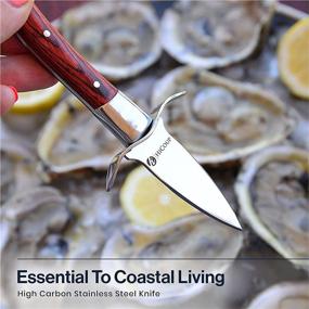 img 3 attached to 🦪 Premium Oyster Shucking Kit - HiCoup Slip-Free Opener Tools with Knife and Glove for Seafood, Clam Shell