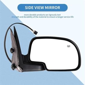 img 2 attached to 🔌 ECCPP Towing Mirror for 00-02 Chevy Avalanche Suburban Tahoe & GMC Yukon XL Power Heated Right Passenger Side Mirror GM1320249 128-02973L 15179836 - Improved SEO