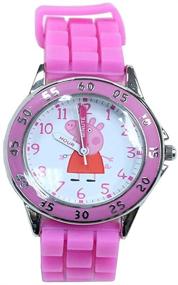 img 1 attached to 🐷 Adorable Peppa Pig Kids' PPG9000 Pink Watch with Analog Display - Japanese Quartz Movement