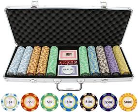 img 1 attached to 💰 Ultimate Casino Experience: JP Commerce 500 Piece Monte Carlo Clay Poker Chips Set