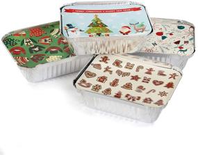 img 2 attached to 48-Piece Christmas Foil Containers: Perfect Food Storage for Party Leftovers & Treats