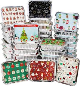 img 4 attached to 48-Piece Christmas Foil Containers: Perfect Food Storage for Party Leftovers & Treats