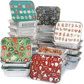 img 3 attached to 48-Piece Christmas Foil Containers: Perfect Food Storage for Party Leftovers & Treats