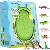 🦖 dinosaur bath bombs for kids - fun bath fizzies with toys, gentle & safe bubble bath experience for boys and girls, perfect christmas and birthday gifts for 3-9 year olds logo
