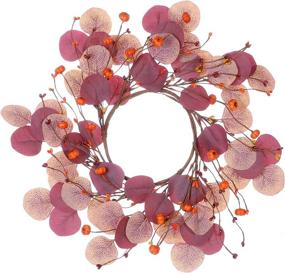 img 4 attached to 🍁 Enhance Your Fall Décor with our 15” Mini Artificial Autumn Wreath – Perfect for Front Door, Wall, Window, and Thanksgiving Celebrations