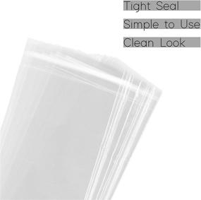 img 2 attached to 🎁 100 Pack of 2x10 Inch Clear Self-Sealing Cellophane Bags for Bakery, Cookies, Pretzels, Gifts, and Treats