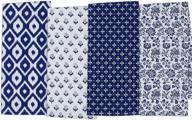dii tunisia blue market table top collection: 4 set of dishtowels - stylish and functional kitchen accessories! логотип