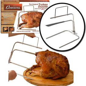 img 1 attached to Ultimate Juicy Turkey Roaster - Innovative Upside Down Stainless Steel Cooker - Retains Juices Inside Meat for a Perfectly Moist Turkey