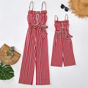 img 3 attached to 👩 PopReal Matching Fashion Mother Suspenders: Trendy Parent-Child Girls' Clothing