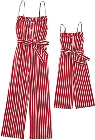 img 4 attached to 👩 PopReal Matching Fashion Mother Suspenders: Trendy Parent-Child Girls' Clothing