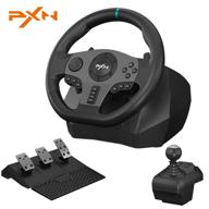 🎮 ultimate gaming experience: 900° dual motor feedback joystick steering wheel for pc gaming logo