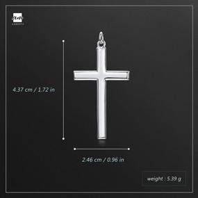 img 3 attached to 925 Sterling Silver Unisex Cross Pendant by Amberta