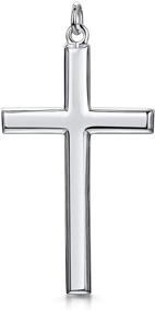 img 4 attached to 925 Sterling Silver Unisex Cross Pendant by Amberta