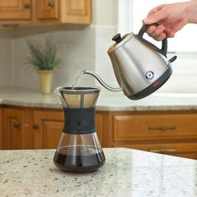 img 1 attached to Cafe Brew Collection: High-End Pour Over Coffee ☕ Maker with Borosilicate Glass Carafe & Silicone Comfort Grip