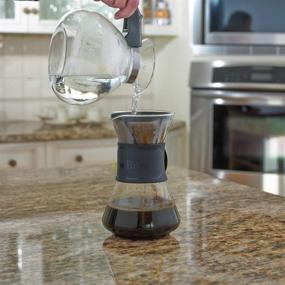 img 3 attached to Cafe Brew Collection: High-End Pour Over Coffee ☕ Maker with Borosilicate Glass Carafe & Silicone Comfort Grip