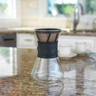 cafe brew collection: high-end pour over coffee ☕ maker with borosilicate glass carafe & silicone comfort grip logo