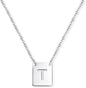 img 3 attached to BESTTERN Necklace Stainless Necklaces Alphabet