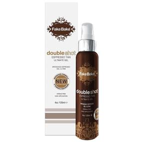 img 4 attached to Fake Bake Double Shot Espresso Tan Ultimate Gel - Равномерный темный загар без полосок - Включает перчатки для легкого нанесения - 4 унции